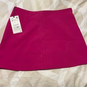 Hot Pink Mini Skirt Never Worn - Zara